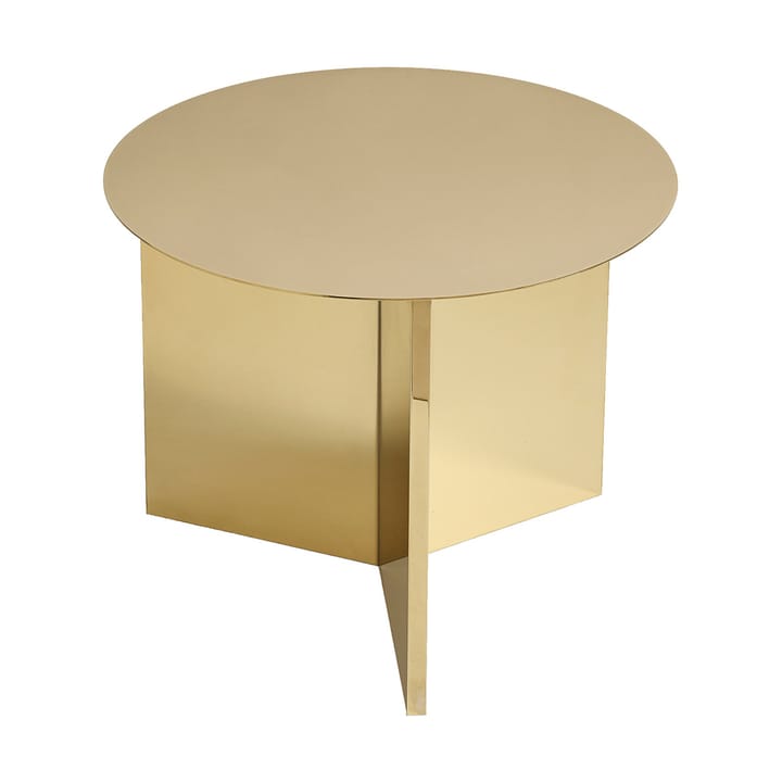 Slit coffee table Ø45 cm - Brass - HAY