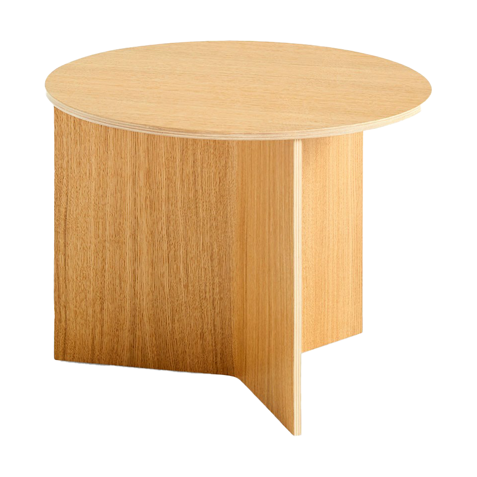 HAY Slit coffee table Ø45 cm Lacquered oak