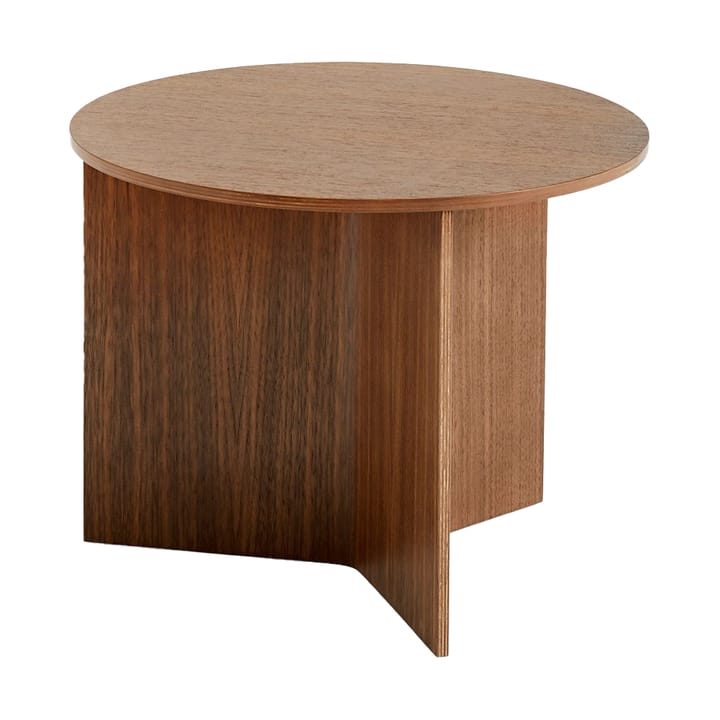 Slit coffee table Ø45 cm - Lacquered walnut - HAY