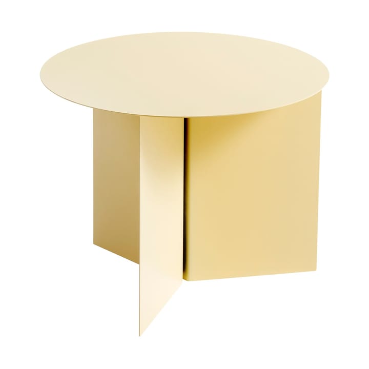 Slit coffee table Ø45 cm - Light yellow - HAY