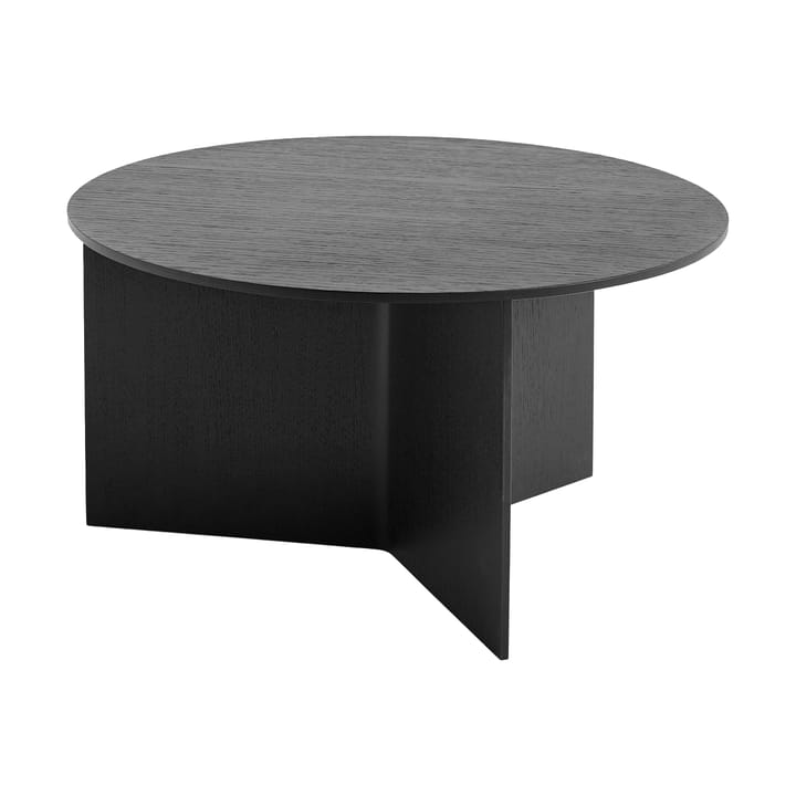 Slit coffee table Ø65 cm - Black lacquered oak - HAY