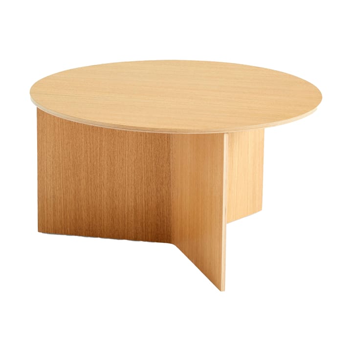 Slit coffee table Ø65 cm - Lacquered oak - HAY