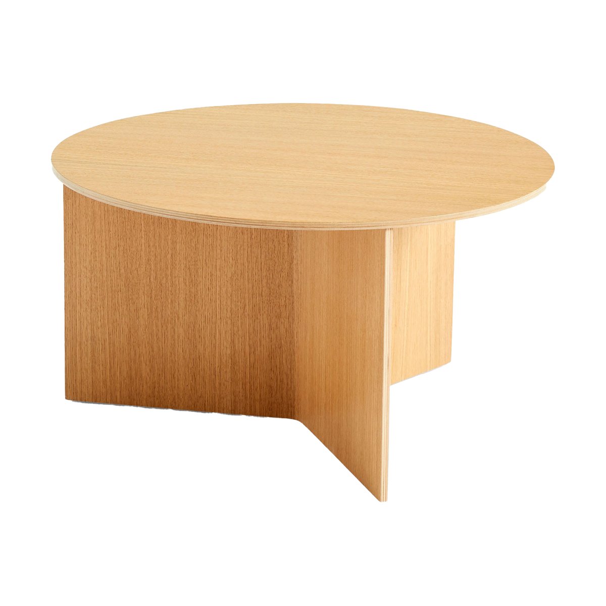 HAY Slit coffee table Ø65 cm Lacquered oak