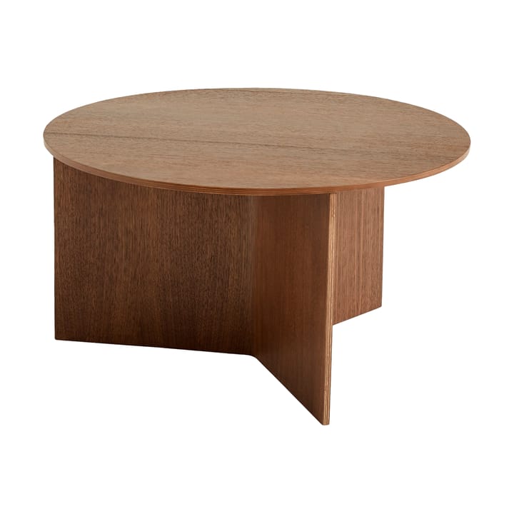 Slit coffee table Ø65 cm - Lacquered walnut - HAY