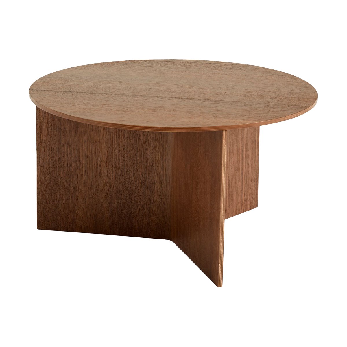 HAY Slit coffee table Ø65 cm Lacquered walnut