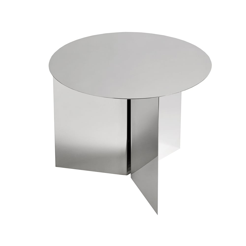 HAY Slit coffee table Polished stainless steel