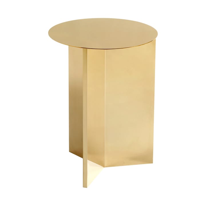 Slit high side table Ø35 cm - Brass - HAY