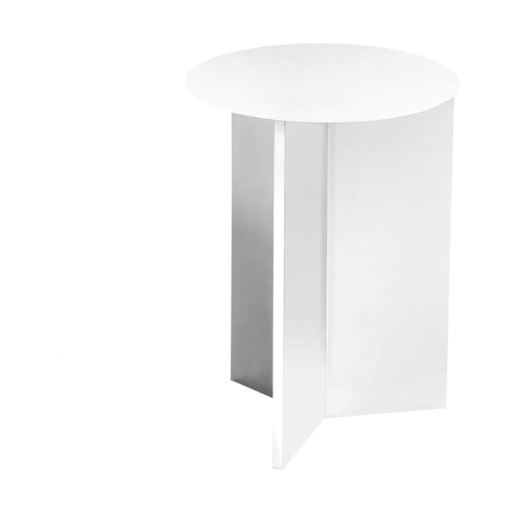 Slit high side table Ø35 cm - White - HAY