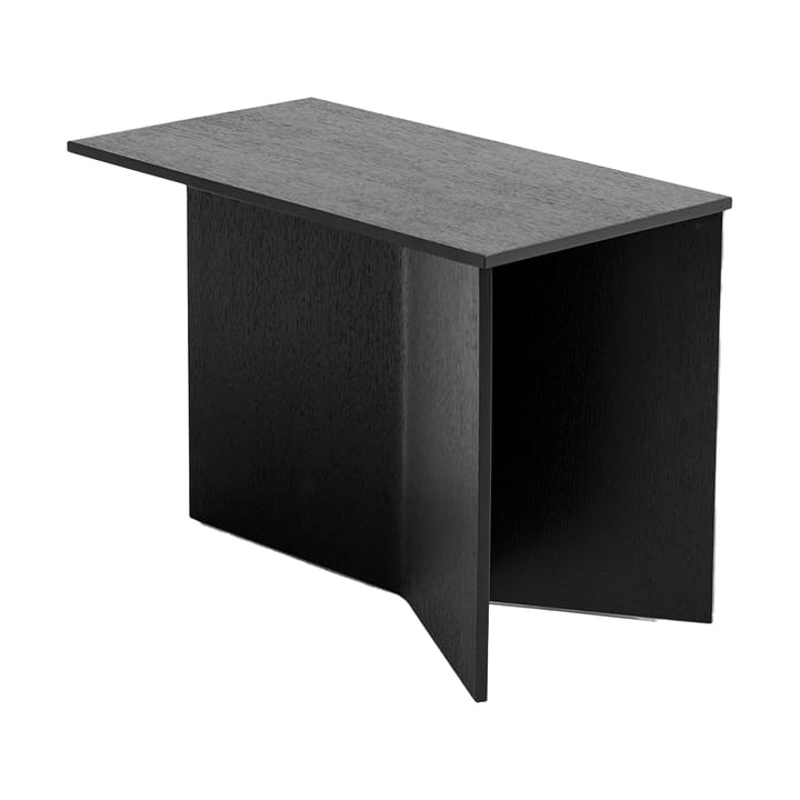 Slit Oblong side table 27,5x49 cm - Black lacquered oak - HAY