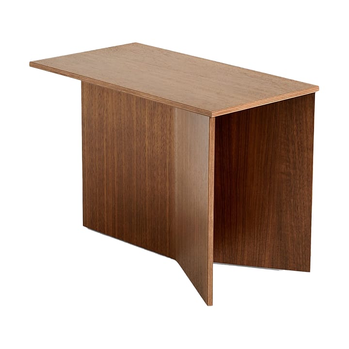 Slit Oblong side table 27,5x49 cm - Lacquered walnut - HAY