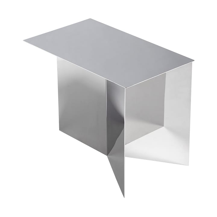 Slit Oblong side table 27,5x49 cm - Mirror polished steel - HAY