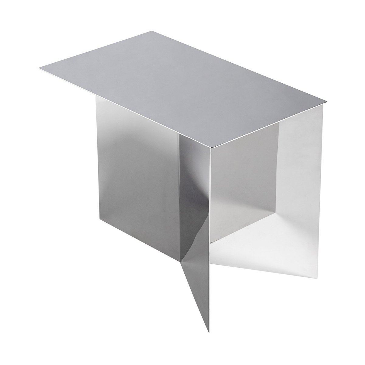 HAY Slit Oblong side table 27,5x49 cm Mirror polished steel