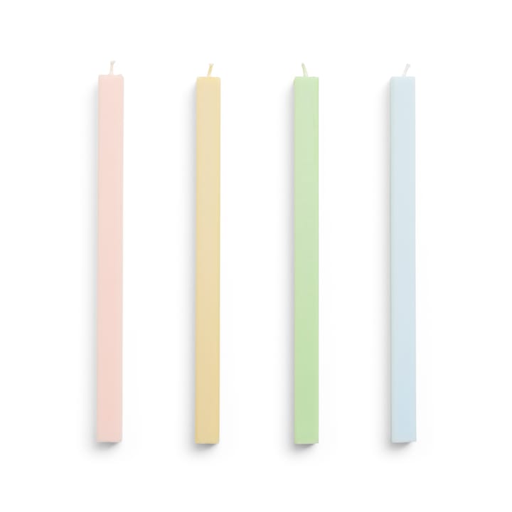 Square Candle light mix 4-pack - Fresh - HAY