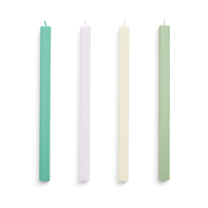 Square Candle light mix 4-pack - Pastel - HAY