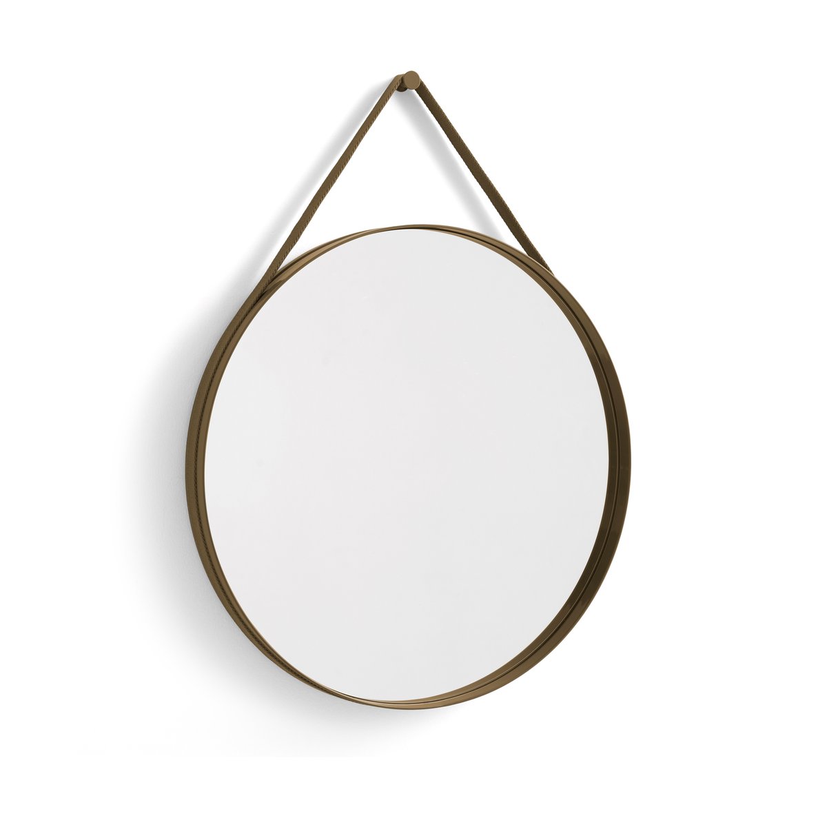 HAY Strap Mirror Ø70 cm Light brown