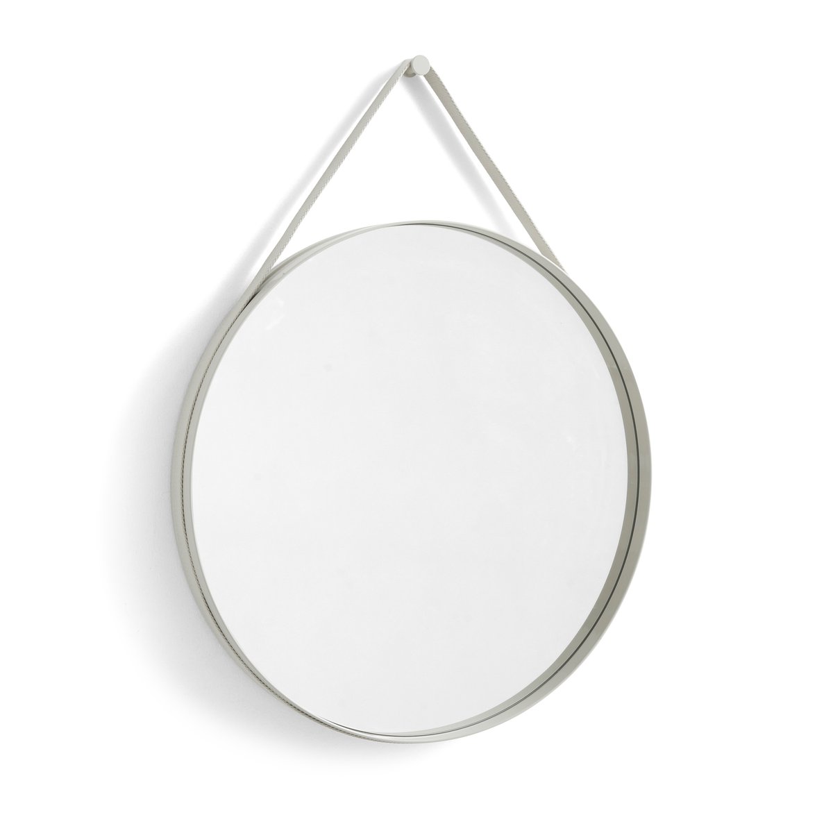 HAY Strap Mirror Ø70 cm Light grey