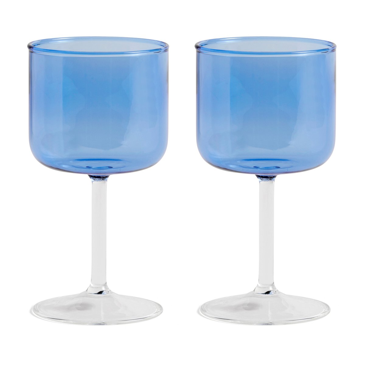 HAY Tint wine glass 25 cl 2-pack Blue-clear | Scandinavian Design | Wine glasses | Transparent