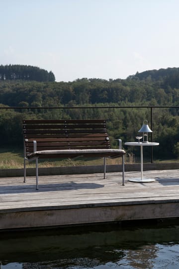 Traverse Lounge bench with armrests - Oiled ash - HAY