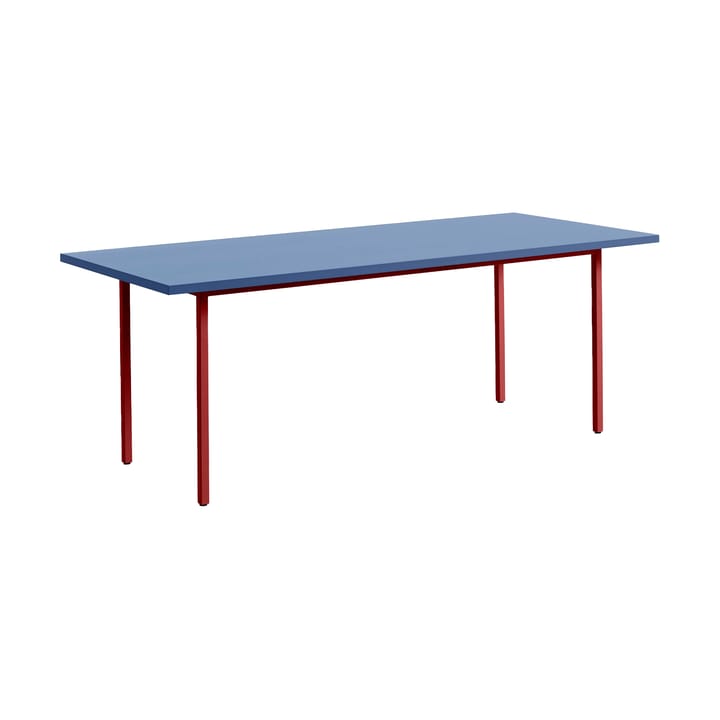 Two-Colour dining table Ø105 cm - Maroon red-blue - HAY