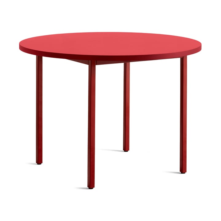 Two-Colour dining table Ø105 cm - Maroon red-red - HAY