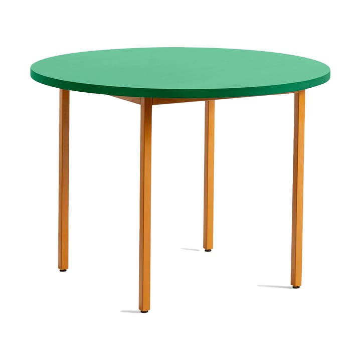 Two-Colour dining table Ø105 cm - Ochre-green mint - HAY