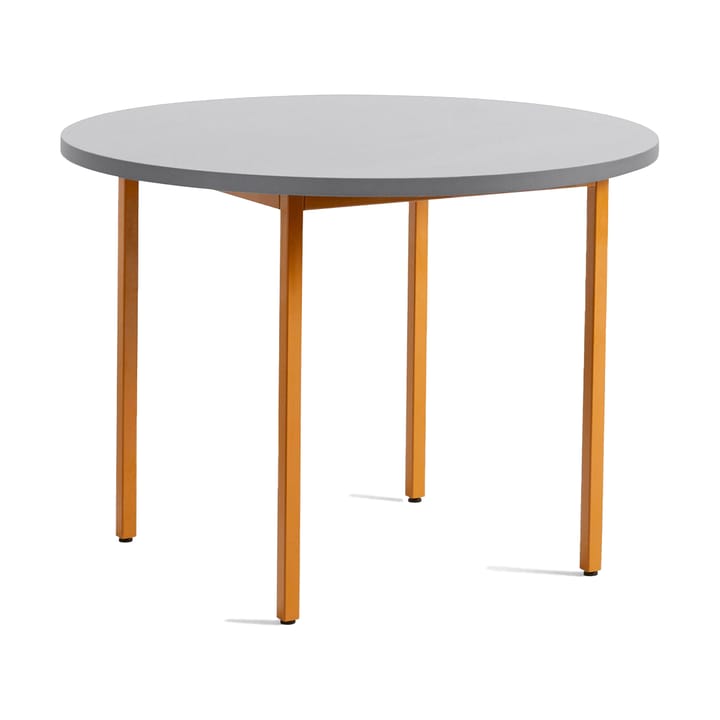 Two-Colour dining table Ø105 cm - Ochre-light grey - HAY