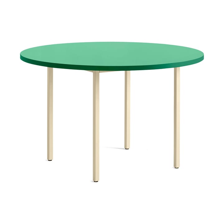 Two-Colour dining table Ø120 cm - Ivory-green mint - HAY