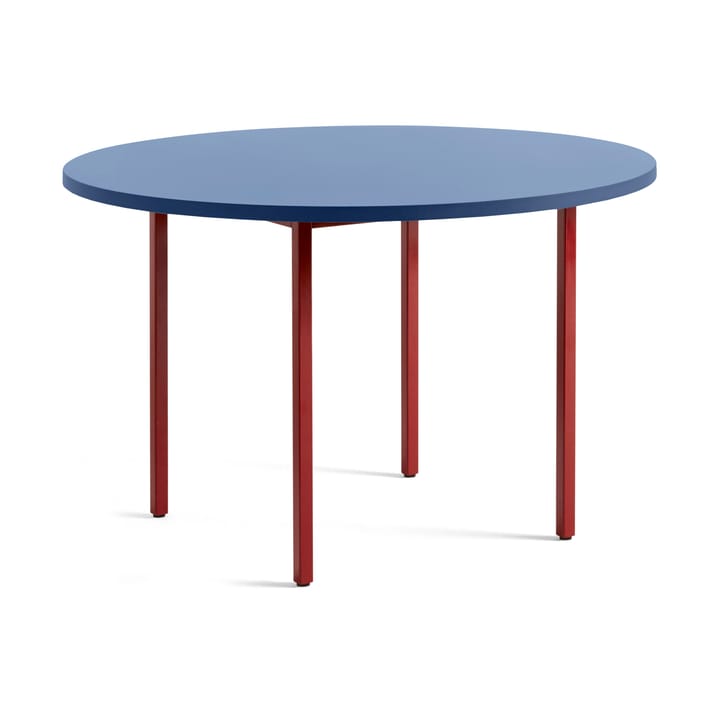 Two-Colour dining table Ø120 cm - Maroon red-blue - HAY