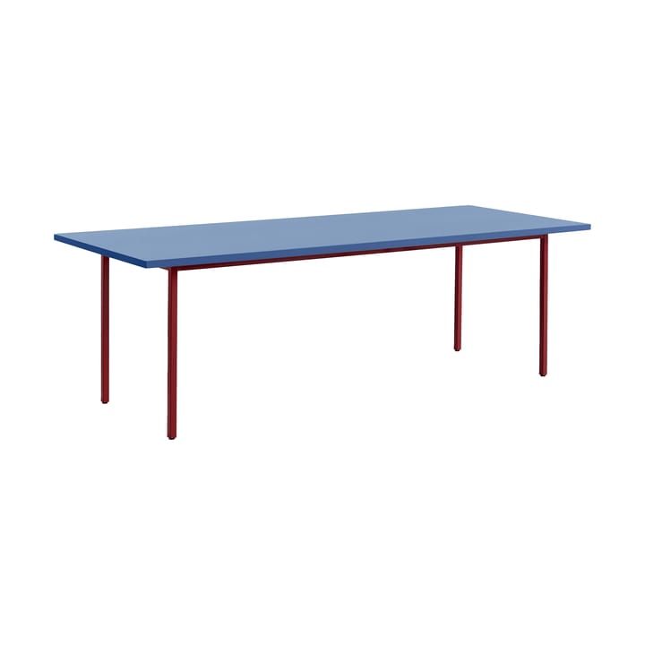 Two-Colour dining table Ø120 cm - Maroon red-blue - HAY