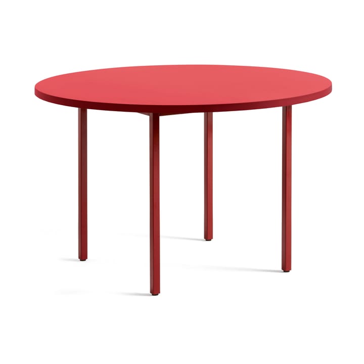 Two-Colour dining table Ø120 cm - Maroon red-red - HAY