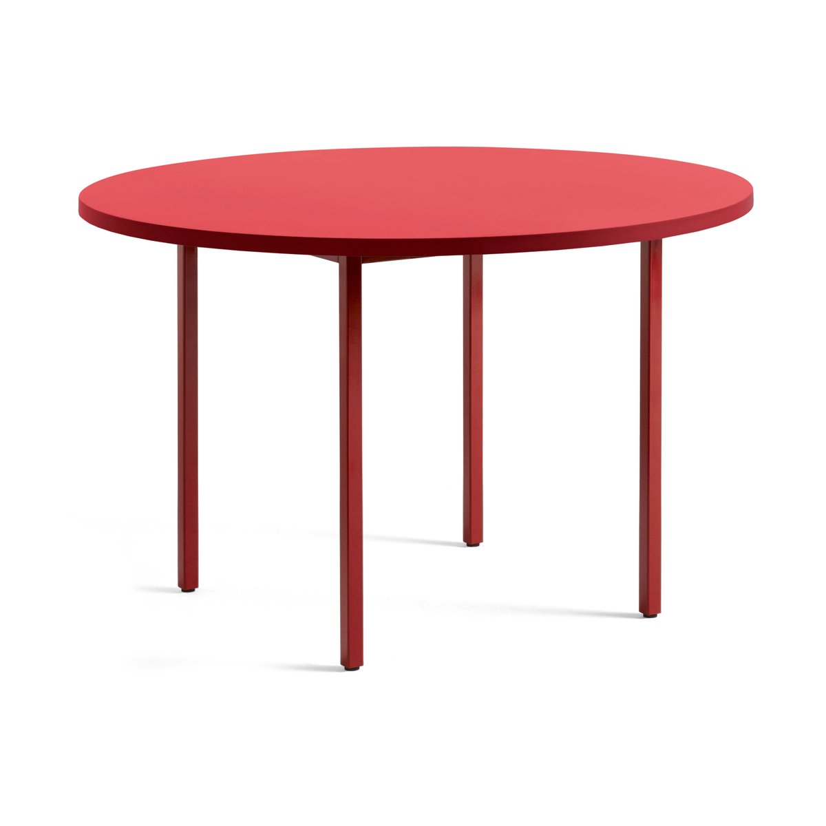 HAY Two-Colour dining table Ø120 cm Maroon red-red