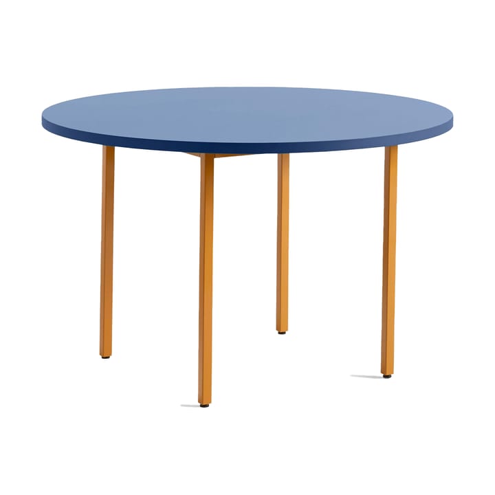 Two-Colour dining table Ø120 cm - Ochre-blue - HAY