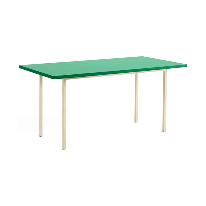 Two-Colour dining table 82x160 cm - Ivory-green mint - HAY