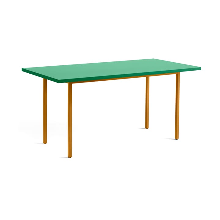 Two-Colour dining table 82x160 cm - Ochre-green mint - HAY