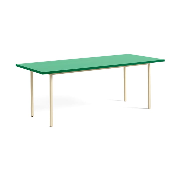 Two-Colour dining table 90x200 cm - Ivory-green mint - HAY