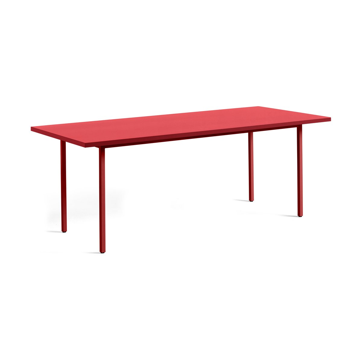 HAY Two-Colour dining table 90x200 cm Maroon red-red