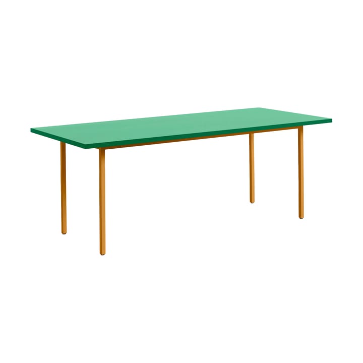 Two-Colour dining table 90x200 cm - Ochre-green mint - HAY