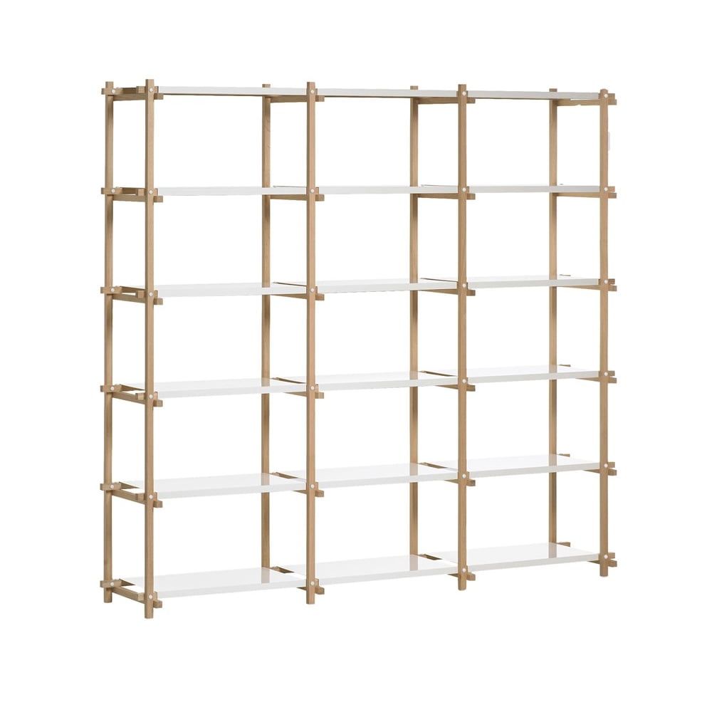 HAY Woody shelf Oak-white lacquered shelf, high