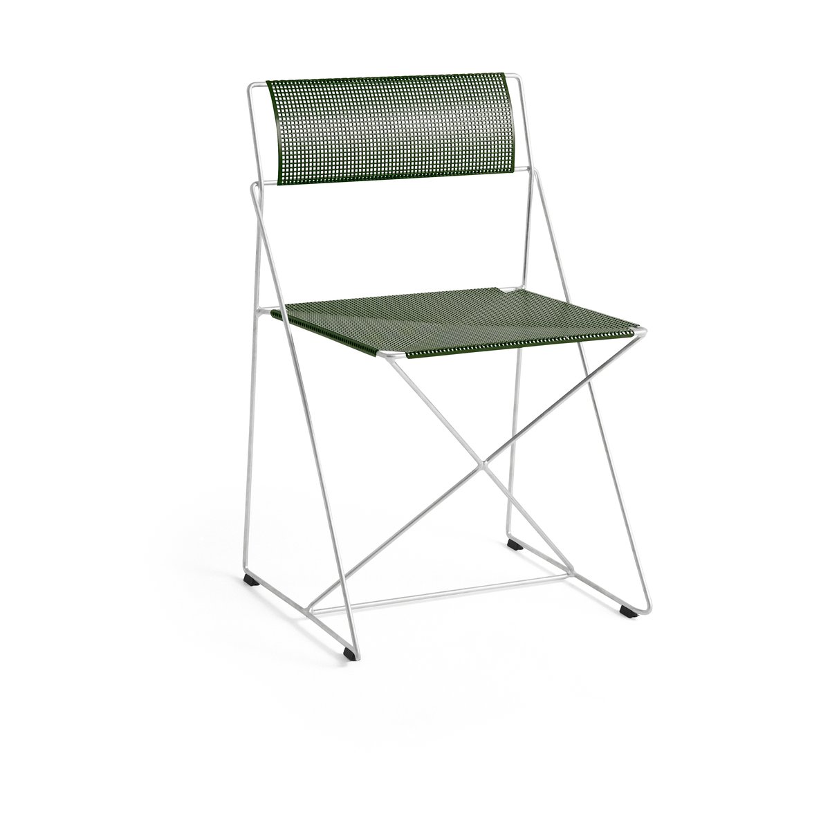 HAY X-Line Indoor Outdoor chair Autumn green-hot galvanised