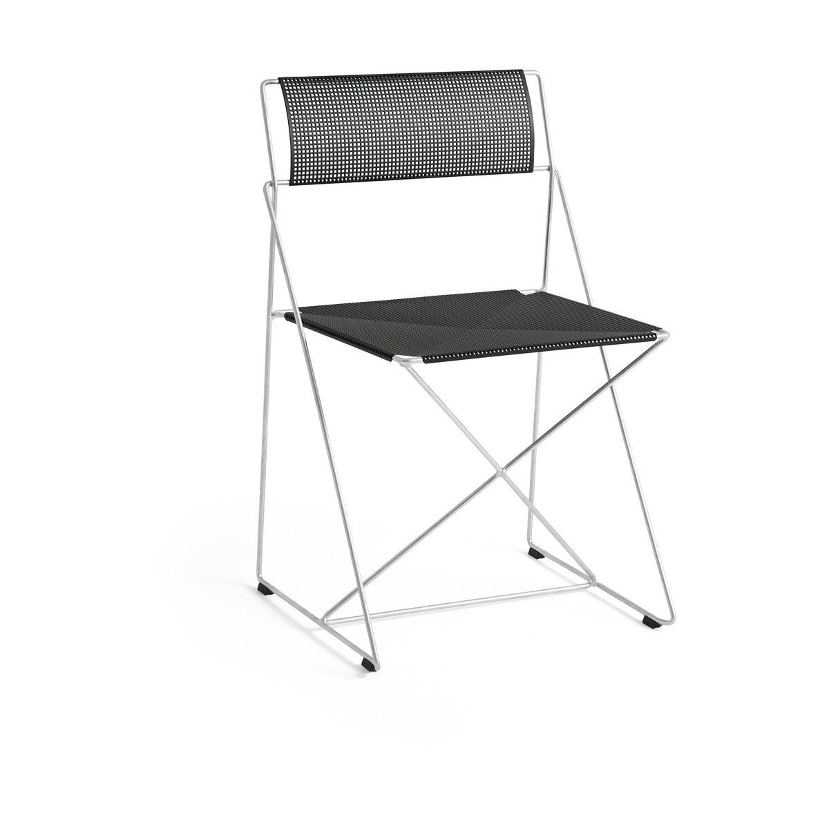 HAY X-Line Indoor Outdoor chair Black-hot galvanized