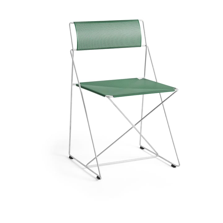 X-Line Indoor Outdoor chair - Leek green-hot galvanised - HAY