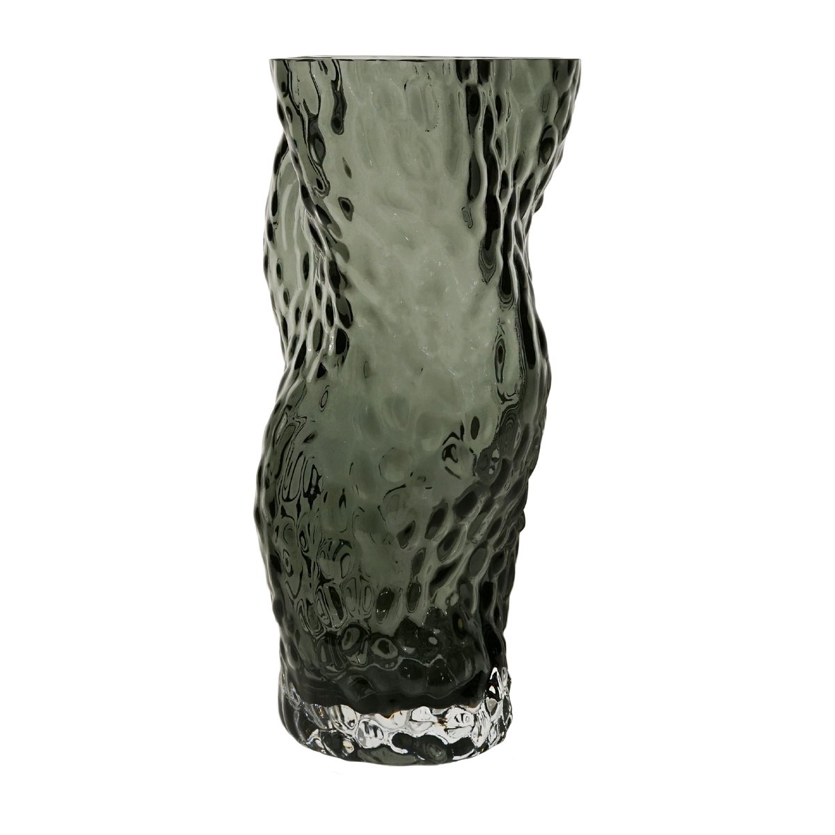 Hein Studio Ostrea Rock glass vase 30 cm Midnight blue