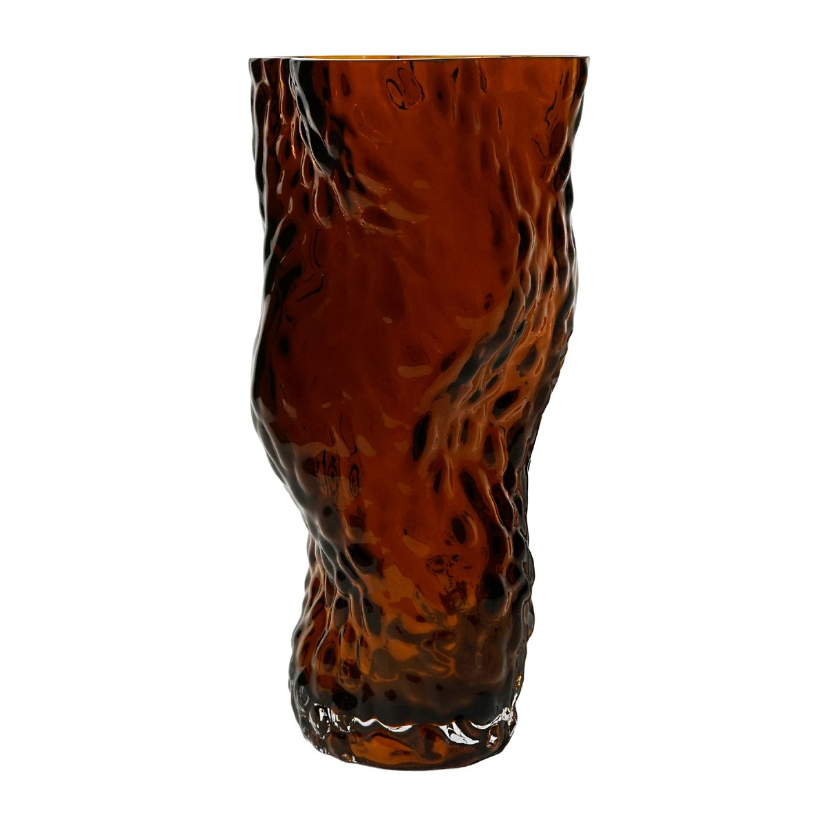 Hein Studio Ostrea Rock glass vase 30 cm Rust