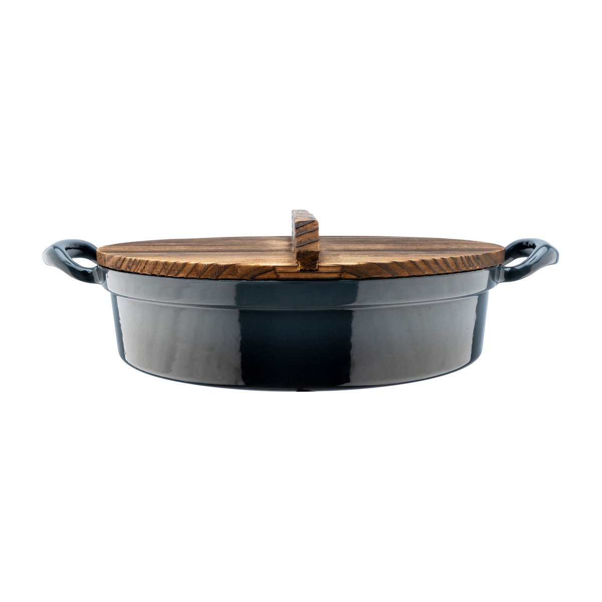 Heirol Cast iron casserole dish with wooden lid Ø30 cm