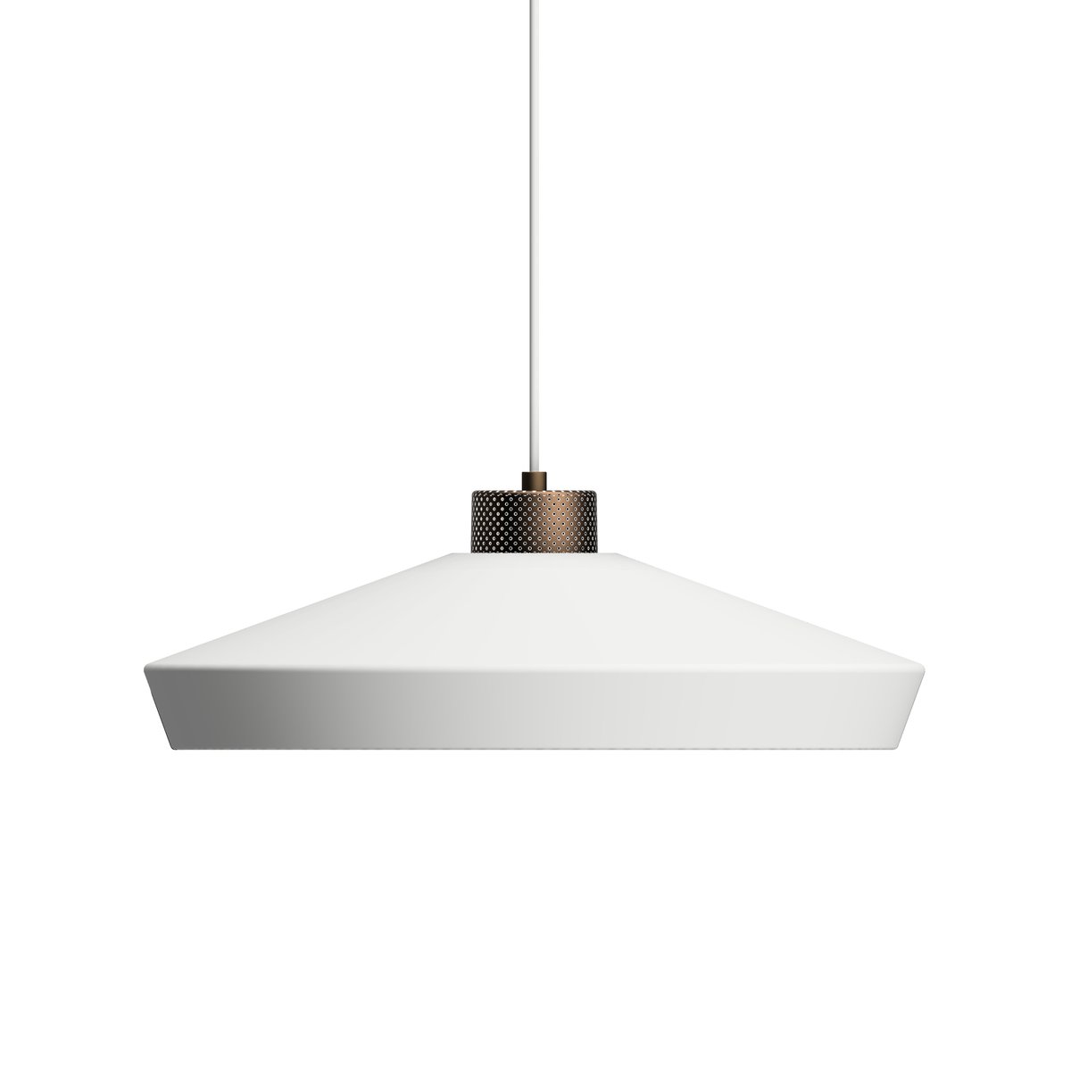 Herstal Edge pendant lamp large Matte white-bronze