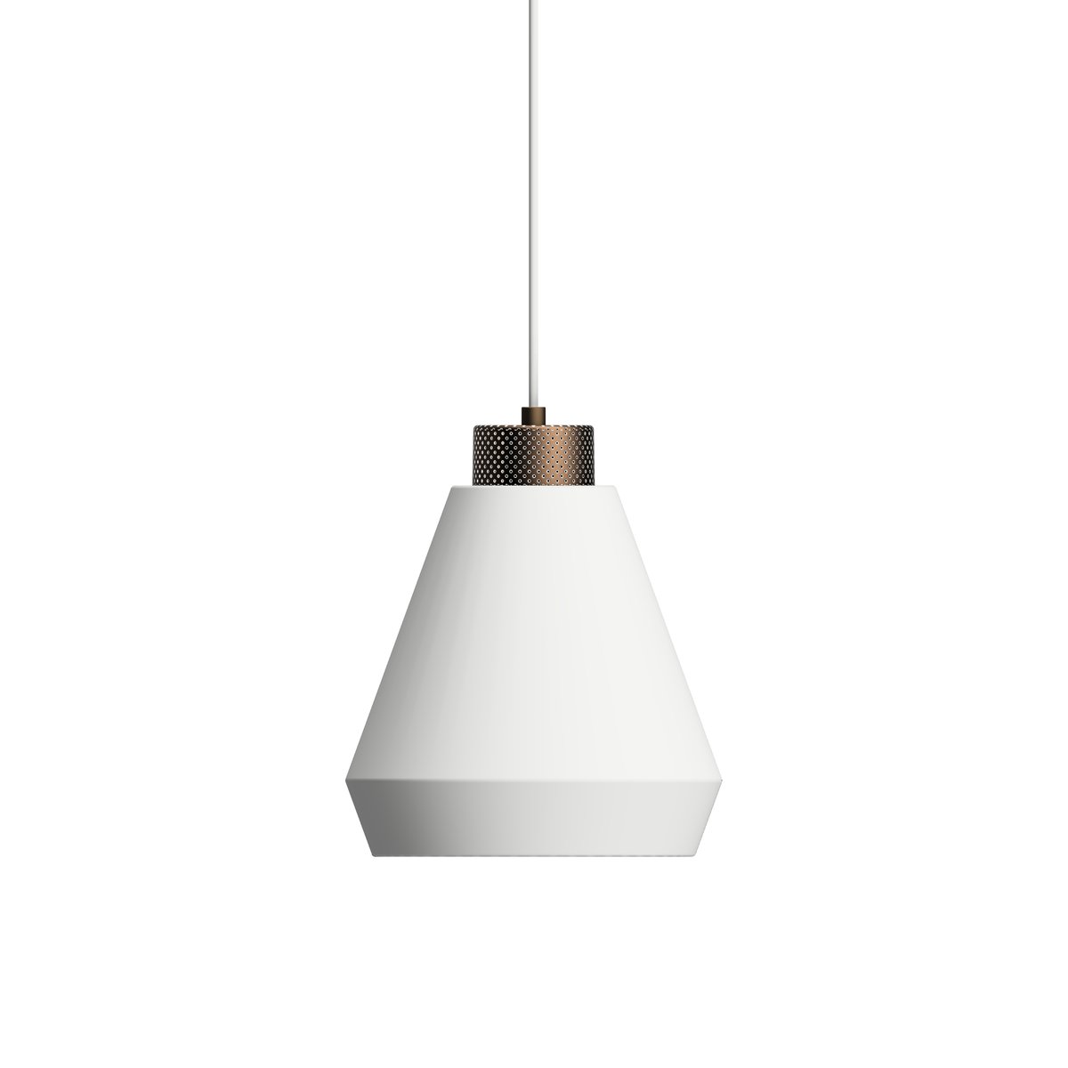 Herstal Edge pendant lamp medium Matte white-bronze