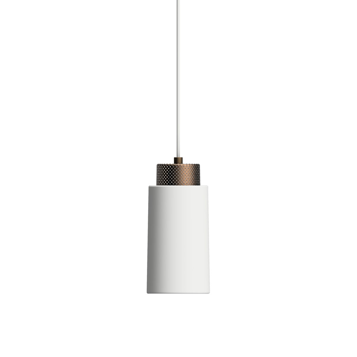 Herstal Edge pendant lamp small Matte white-bronze