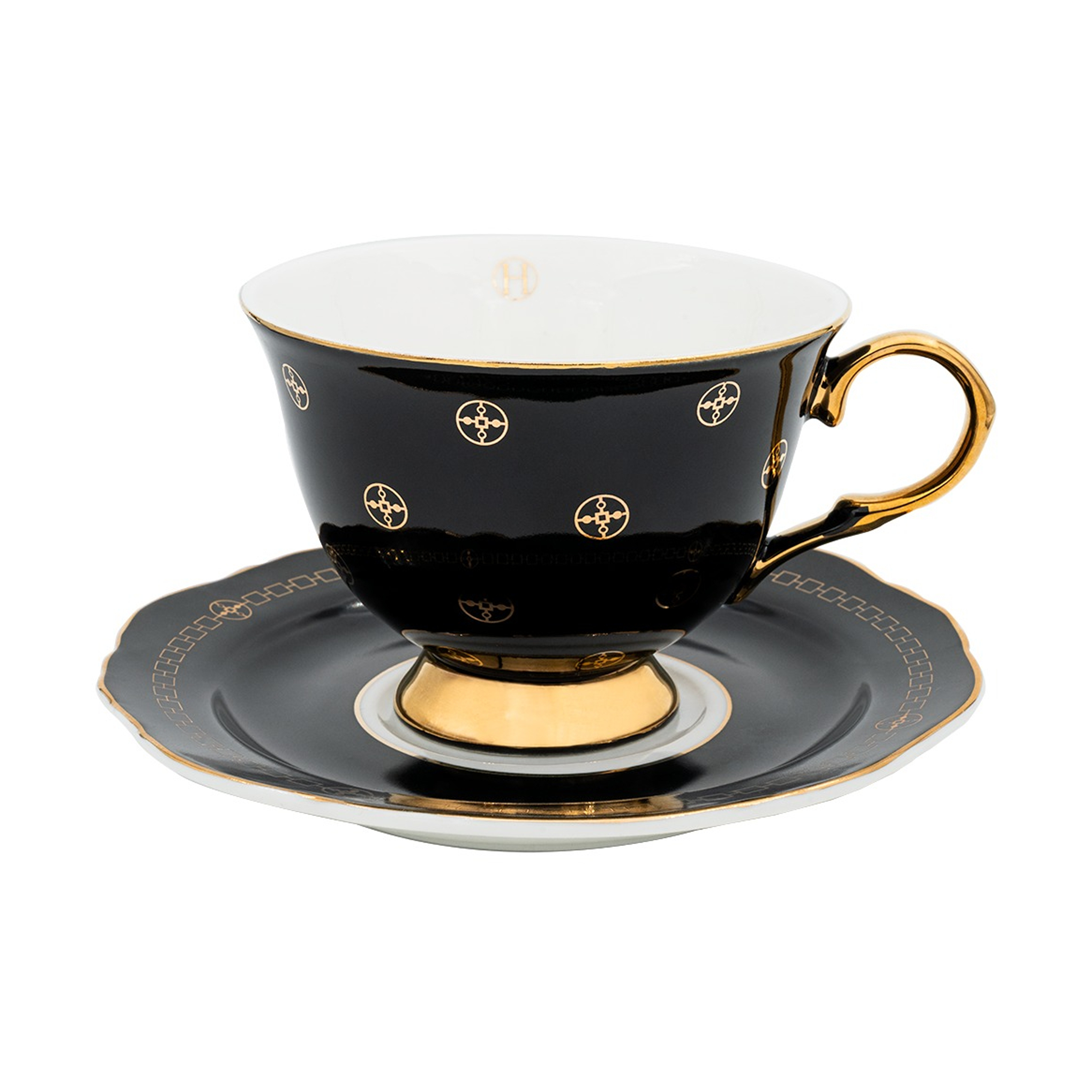 Black Glass Coffee Cup Set Espresso Travel Vintage Nordic Cup Luxury  Aesthetic Drinkware English Custom Tazas Drinkware GPF17XP