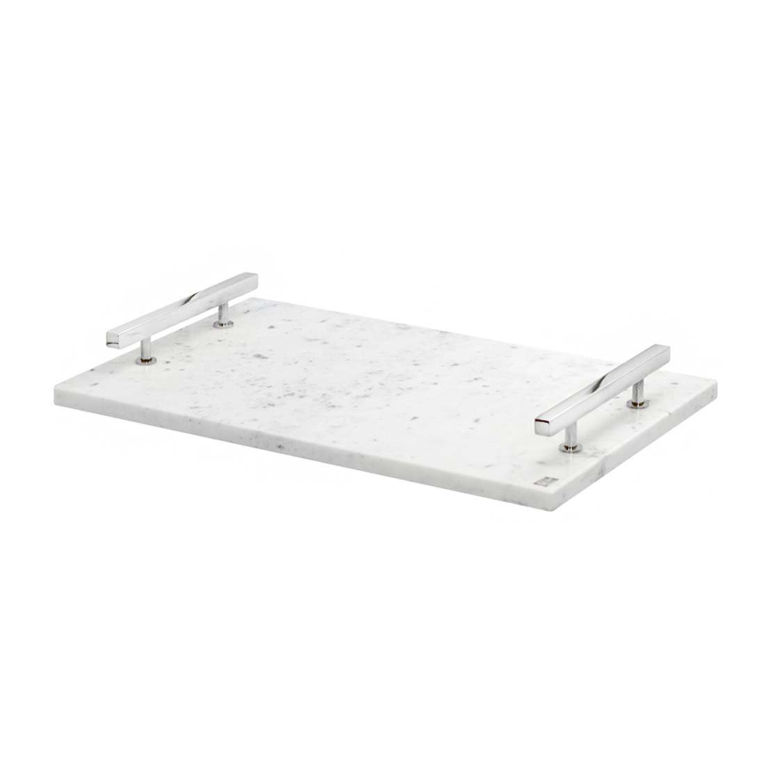 Hilke Collection Hilke Collection tray 40.5x25.5 cm White marble-nickle plated brass