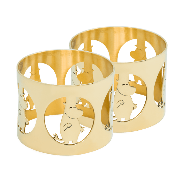 Hilke X Moomin napkin rings Moominpappa 2-pack - Nickel-plated brass - Hilke Collection